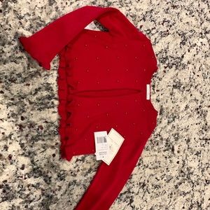 NWT red cardigan 7/8